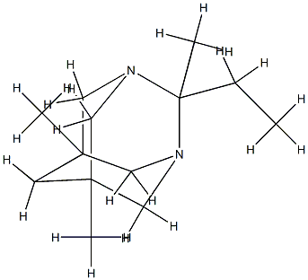 1,3-Diazatricyclo[3.3.1.13,7]decane,2-ethyl-2,5,7-trimethyl-(9CI) Struktur