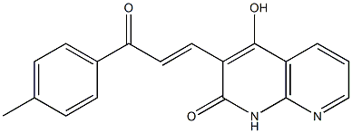 1,8-Naphthyridin-2(1H)-one,4-hydroxy-3-[3-(4-methylphenyl)-3-oxo-1-propenyl]-(9CI) Struktur