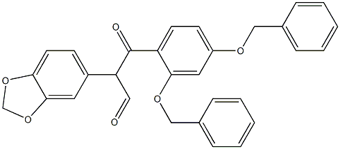 α-[2,4-Bis(phenylmethoxy)benzoyl]-1,3-benzodioxole-5-acetaldehyde Struktur