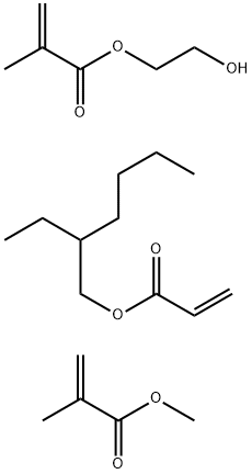 2-Propenoic acid, 2-methyl-, 2-hydroxyethyl ester, polymer with 2-ethylhexyl 2-propenoate and methyl 2-methyl-2-propenoate Struktur