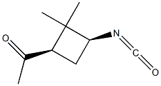 Ethanone, 1-[(1R,3S)-3-isocyanato-2,2-dimethylcyclobutyl]-, rel- (9CI) Struktur