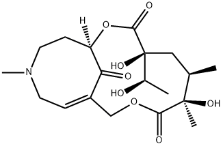 (20R)-15,20-Dihydro-12,15α,20-trihydroxy-4-methyl-4,8-secosenecionan-8,11,16-trione Struktur