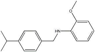 2-methoxy-N-{[4-(propan-2-yl)phenyl]methyl}aniline Struktur