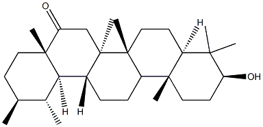 (18α,19α,20β)-3β-Hydroxyursan-16-one Struktur