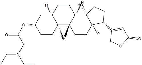 3β-(N,N-Diethylaminoacetyloxy)-14-hydroxy-5β-card-20(22)-enolide Struktur