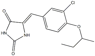 5-(4-sec-butoxy-3-chlorobenzylidene)-2,4-imidazolidinedione Struktur