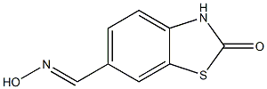 6-Benzothiazolecarboxaldehyde,2,3-dihydro-2-oxo-,6-oxime(9CI) Struktur