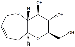 D-glycero-D-gulo-Dec-2-enitol, 1,6:5,9-dianhydro-2,3,4-trideoxy- (9CI) Struktur