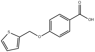 4-(thiophen-2-ylmethoxy)benzoic acid Struktur