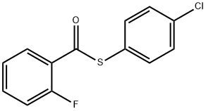 S-(4-chlorophenyl) 2-fluorobenzenecarbothioate Struktur