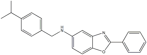 N-(4-isopropylbenzyl)-N-(2-phenyl-1,3-benzoxazol-5-yl)amine Struktur