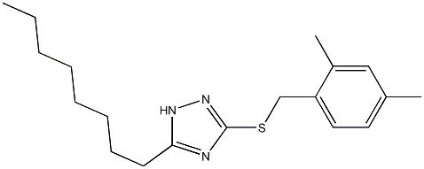 5-[(2,4-dimethylbenzyl)sulfanyl]-3-octyl-1H-1,2,4-triazole Struktur