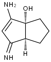 3a(1H)-Pentalenol,3-amino-4,5,6,6a-tetrahydro-1-imino-,(3aR,6aS)-rel-(9CI) Struktur