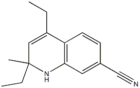 7-Quinolinecarbonitrile,2,4-diethyl-1,2-dihydro-2-methyl-(9CI) Struktur