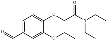 2-(2-ethoxy-4-formylphenoxy)-N,N-diethylacetamide Struktur