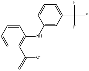 Benzoic  acid,  2-[[3-(trifluoromethyl)phenyl]amino]-,  ion(1-) Struktur