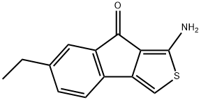 8H-Indeno[1,2-c]thiophen-8-one,1-amino-6-ethyl-(9CI) Struktur