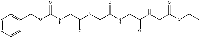 ethyl 2-[[2-[[2-[(2-phenylmethoxycarbonylaminoacetyl)amino]acetyl]amin o]acetyl]amino]acetate Struktur