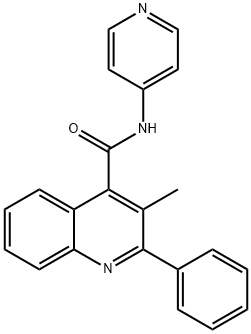 3-methyl-2-phenyl-N-(4-pyridinyl)-4-quinolinecarboxamide Struktur