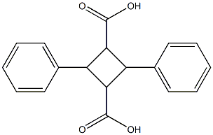 2β,4α-Diphenyl-1β,3α-cyclobutanedicarboxylic acid Struktur