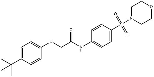 2-[4-(tert-butyl)phenoxy]-N-[4-(4-morpholinylsulfonyl)phenyl]acetamide Struktur