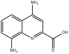 2-Quinolinecarboxylicacid,4,8-diamino-(9CI) Struktur