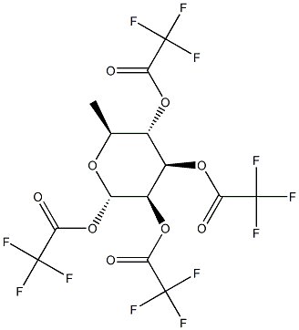 6-Deoxy-α-L-mannopyranose tetrakis(trifluoroacetate) Struktur