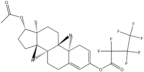 17β-Acetyloxy-3-(2,2,3,3,4,4,4-heptafluorobutyryloxy)androsta-2,4-diene Struktur