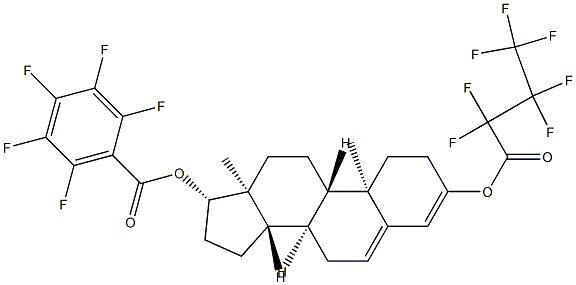 Androsta-3,5-diene-3,17β-diol 3-(heptafluorobutyrate)17-(pentafluorobenzoate) Struktur