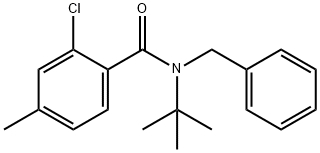 N-benzyl-N-(tert-butyl)-2-chloro-4-methylbenzamide Struktur