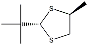 2α-tert-Butyl-4β-methyl-1,3-dithiolane Struktur