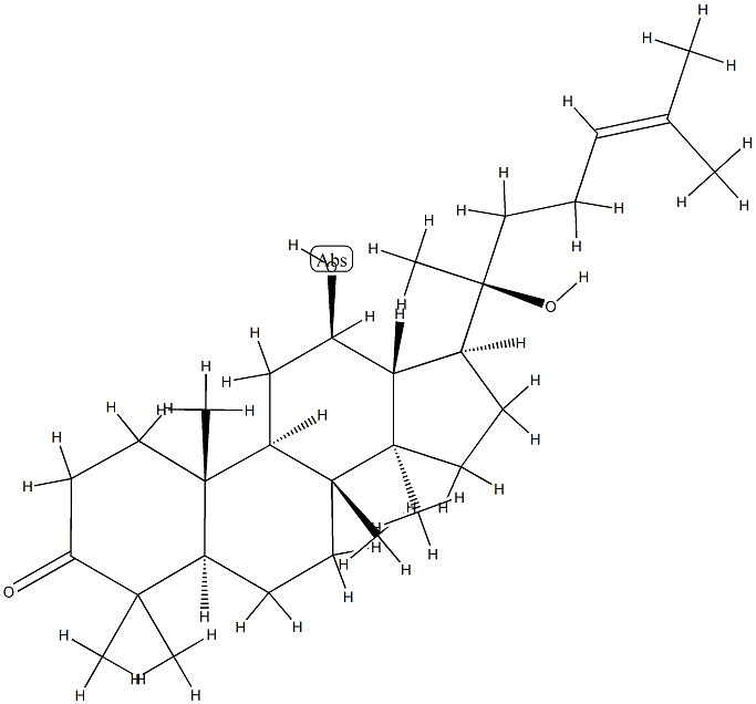 12β,20-Dihydroxy-5α-dammar-24-en-3-one Struktur