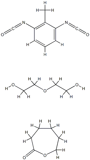 2-Oxepanone, polymer with 1,3-diisocyanatomethylbenzene and 2,2'-oxybis[ethanol] Struktur