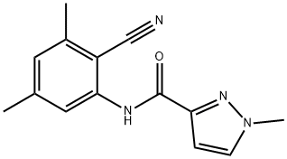 1H-Pyrazole-3-carboxamide,N-(2-cyano-3,5-dimethylphenyl)-1-methyl-(9CI) Struktur