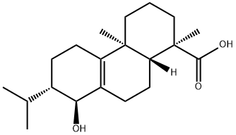 [1R,(+)]-1,2,3,4,4a,5,6,7,8,9,10,10aα-Dodecahydro-8α-hydroxy-1,4aβ-dimethyl-7β-isopropyl-1-phenanthrenecarboxylic acid Struktur