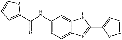 N-[2-(2-furyl)-1H-benzimidazol-5-yl]-2-thiophenecarboxamide Struktur