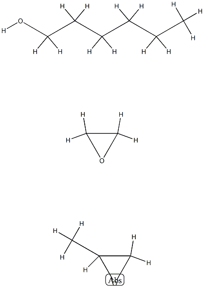 Oxirane, methyl-, polymer with oxirane, monohexyl ether Struktur