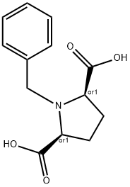 (2S,5R)-1-benzylpyrrolidine-2,5-dicarboxylic acid Struktur