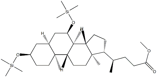 3α,7α-Bis(trimethylsilyloxy)-5β-cholan-24-oic acid methyl ester Struktur