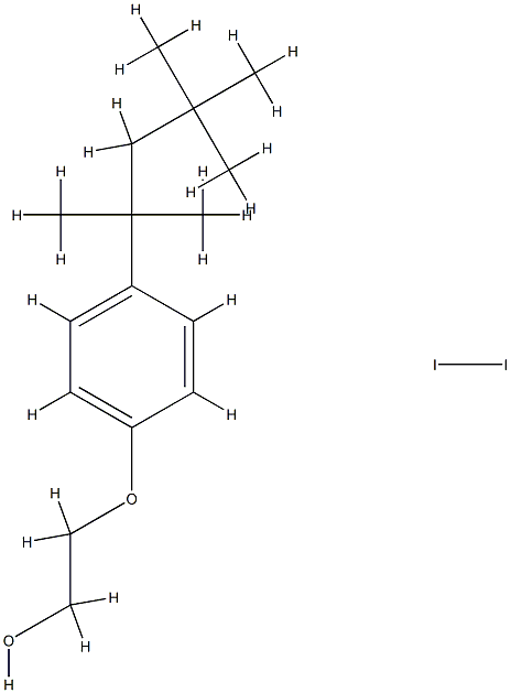 Octylphenoxy polyethoxy ethanol - iodine complex Struktur