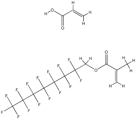 2-Propenoic acid, 2-methyl-, 2,2,3,3,4,4,5,5,6,6,7,7,8,8,8-pentadecafluorooctyl ester, polymer with 2-propenoic acid Struktur