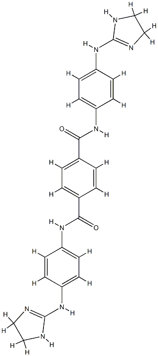 N,N'-Bis[4-(2-imidazolin-2-ylamino)phenyl]terephthalamide Struktur