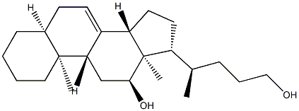 5β-Chol-7-ene-12α,24-diol Struktur