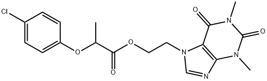 Demethyletofyllineclofibrate Struktur