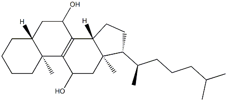 5α-Cholest-8-ene-7,11-diol Struktur