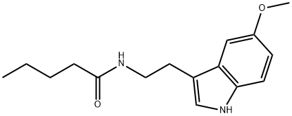 N-<2-(5-methoxy-1H-indol-3-yl)ethyl>pentanamide Struktur