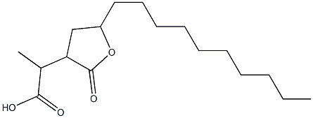 5-Decyltetrahydro-α-methyl-2-oxo-3-furanacetic acid Struktur