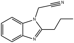 1H-Benzimidazole-1-acetonitrile,2-propyl-(9CI) Struktur