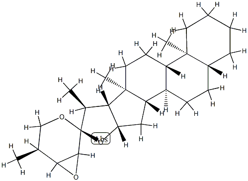 (25S)-23,24-Epoxy-5α-spirostane Struktur