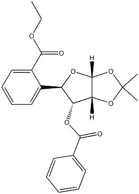 5-Deoxy-1-O,2-O-isopropylidene-3-O,6-O-dibenzoyl-α-D-ribo-hexofuranose Struktur